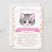 Kitten Birthday Uitnodiging (Voorkant)