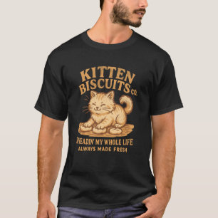 Kitten Biscuits Co. Shirt Schattige Sinaasappel Kn