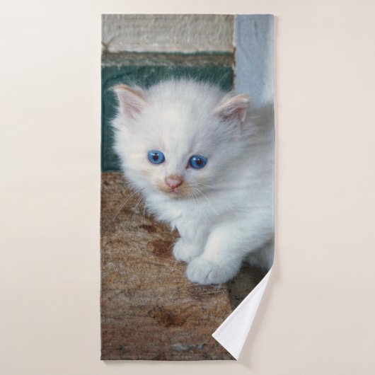 Kitten blanc (Serviette de bain)