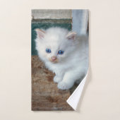 Kitten blanc (Serviette à main)