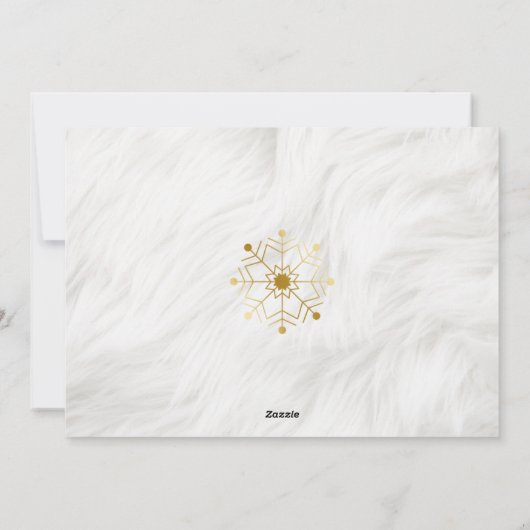 Kitten Blanc Fourrure or Cartes de fin de année he (Dos)