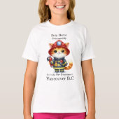 Kitten brandweerman klaar voor actie! t-shirt (Voorkant)