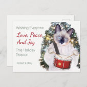 Kitten Carol Christmas Briefkaart (Voorkant / Achterkant)