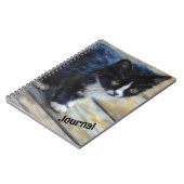 Kitten Cat Art Zwart-wit Kitten Persoonlijk Notitieboek (Linkerzijde)