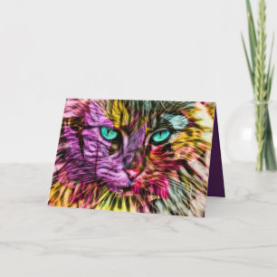Kitten Cat Artsy Design Notitiekaartje