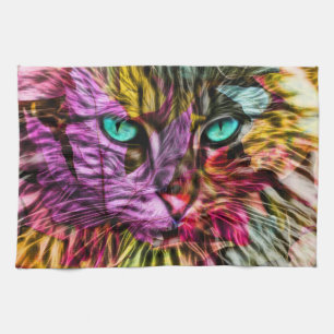 Kitten Cat Artsy Design Theedoek