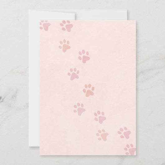 Kitten Cat Let's Pawty Anniversaire Invitation (Dos)