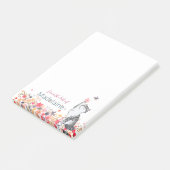Kitten Cat Lovers Floral Personal Post-it Notes (Schuin)