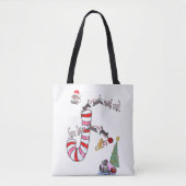 Kitten Cat Meow Mice Noël Sacs fourre-tout femmes (Devant)