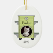 Kitten Cat Upload Foto Cat House Metal Ornament (Achterkant)
