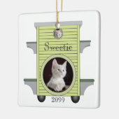 Kitten Cat Upload Photo Cat House Lijst Keramisch Ornament (Links)