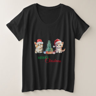 Kitten Chat Père Noël Red Green Joyeux Noël Party