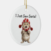 Kitten Christmas Fun Chat Ornement (Droite)