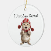 Kitten Christmas Fun Chat Ornement (Gauche)