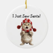 Kitten Christmas Fun Chat Ornement (Dos)