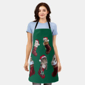 Kitten Christmas Stocking Apron Schort (Gedragen)