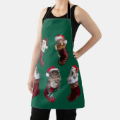 Kitten Christmas Stocking Apron Schort (Insitu)