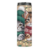 Kitten Christmas Treat Lineup Thermosbeker (Achterkant)
