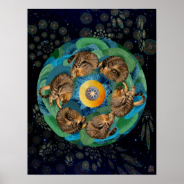 Kitten Cosmos (Felis catus nebula) Poster