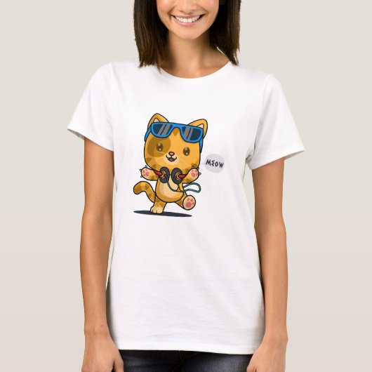 Kitten Cute Art T-shirt (Voorkant)