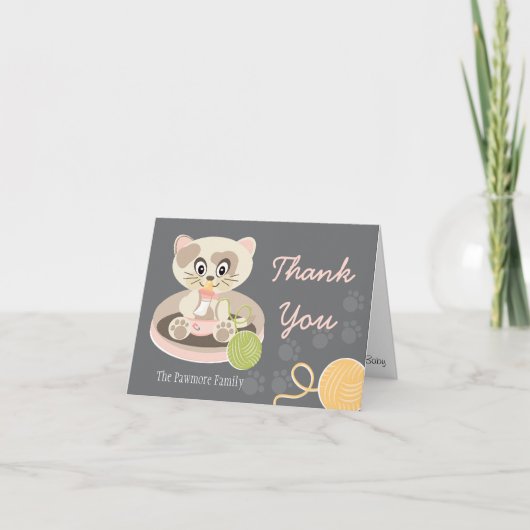 Kitten dans le Baby shower des plongeurs Carte de  (Devant)