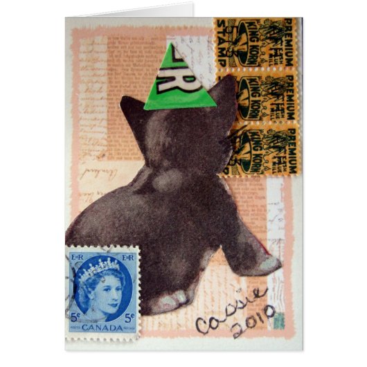 Kitten dans un Casquette de fête Collage (Devant)