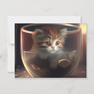 Kitten dans un teup transparent - Carte postale de