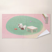 Kitten détendu dans le salon (Serviette de bain)