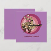 kitten die gitaar grappige cartoon spelen (Voorkant / Achterkant)