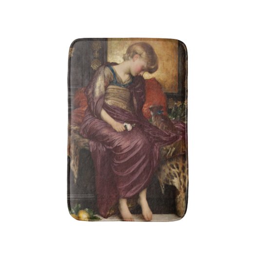 Kitten (door Frederic Leighton) Badmat (Voorkant Verticaal)