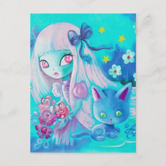 Kitten Dreams Briefkaart (Voorkant)