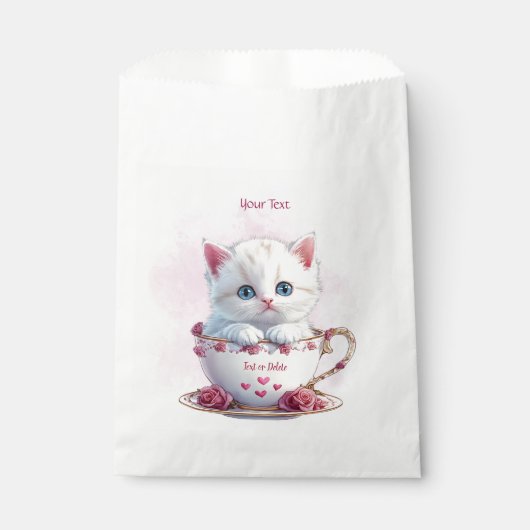 Kitten en Coupe Fleurs roses Favoriser les sacs (Devant)