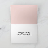 Kitten en Fleurs roses Carte d'Anniversaire (Intérieur)