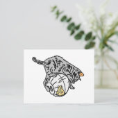 Kitten en Hamster Briefkaart (Staand voorkant)