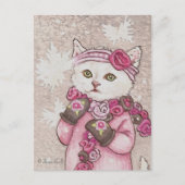 Kitten en mitaines & pull en neige mignonne Carte  (Devant)