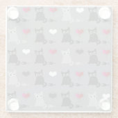 kitten en muizen glazen onderzetter (Achterkant)