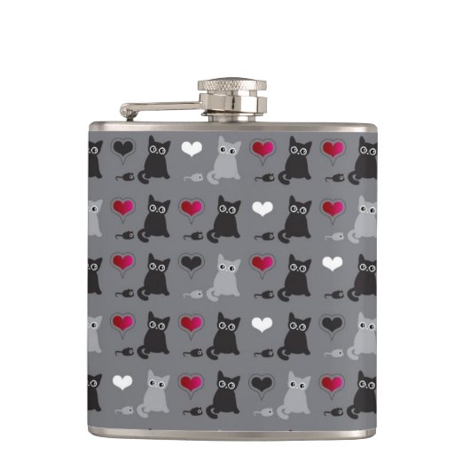 kitten en muizen heupfles (Voorkant)