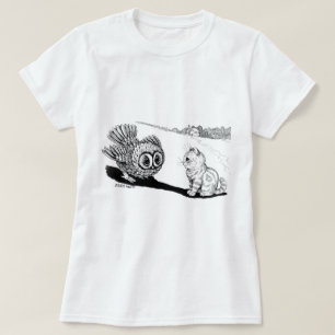 Kitten en Owl, Louis Wain T-shirt