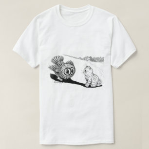 Kitten en Owl, Louis Wain T-shirt