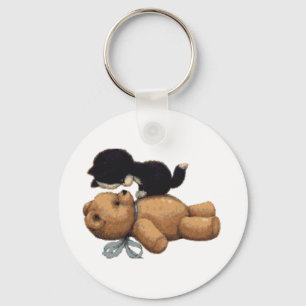 Kitten en Teddy Bear Gifts Sleutelhanger