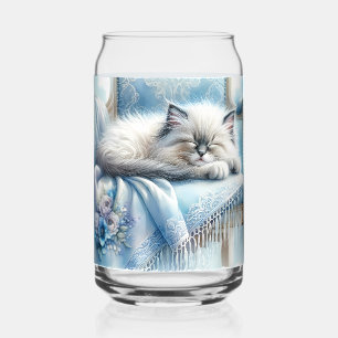 Kitten Endormi Cottagecore Rêve Bleu