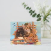 Kitten est parti carte postale Fishin' (Debout devant)