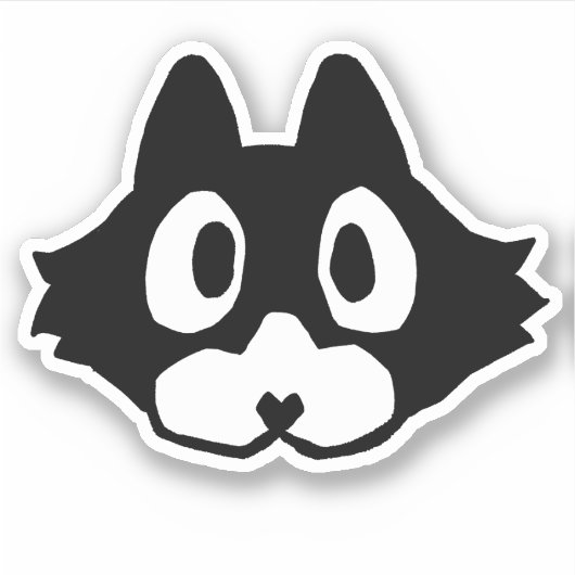 Kitten Face - _shelter_ Vinyl Sticker (Voorkant)
