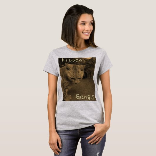 Kitten gangs t-shirt (Voorkant volledig)