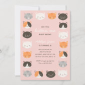 Kitten Girl Anniversaire Fête Invitation (Devant)