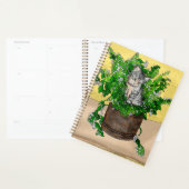 Kitten gris dans le seau de la capture (Devant avec enveloppe)