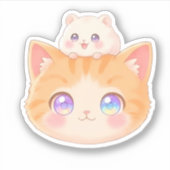 Kitten & Hamster Sticker | Happy Duo Friends (Devant)