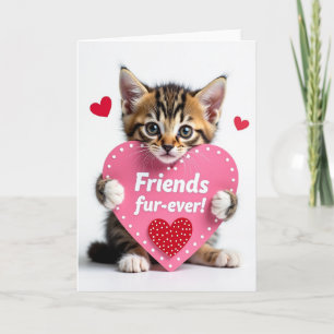 Kitten Hart Fur Ever Vrienden Kaart