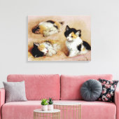 Kitten, Henriëtte Ronner-Knip Canvas Afdruk (Insitu (Woonkamer))