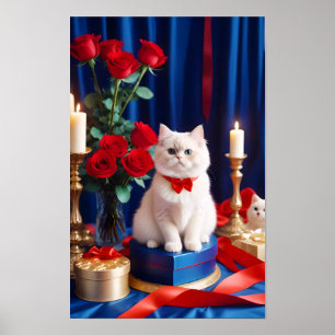 Kitten houden van teder romantisch mooi cadeau poster